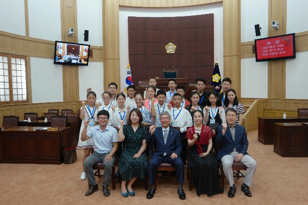 우호도시 중국 인촨시 중학생 교류 방문단 의회 방문